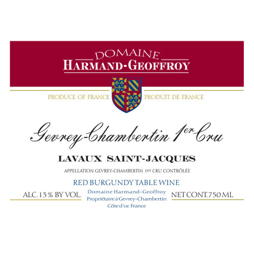 Domaine Harmand-Geoffroy Gevrey-Chambertin 1er Cru Lavaux Saint-Jacques  2022 1.5L