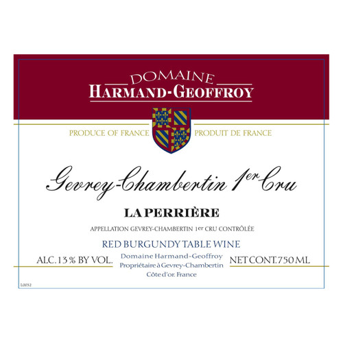 Domaine Harmand-Geoffroy Gevrey-Chambertin 1er Cru La Perriere  2022 750ml