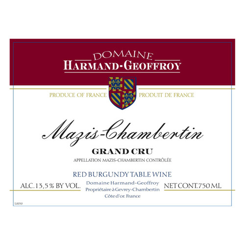 Domaine Harmand-Geoffroy Mazis-Chambertin Grand Cru  2022 1.5L