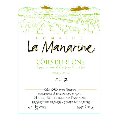 Domaine La Manarine Cotes du Rhone Blanc  2025 750ml