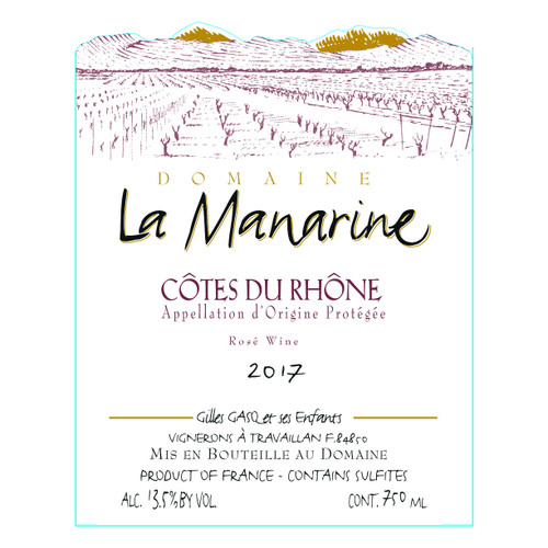 Domaine La Manarine Cotes du Rhone Rose  2025 750ml