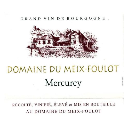 Domaine Meix Foulot Mercurey Blanc  2022 750ml