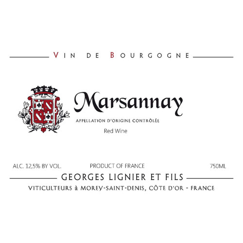 Georges Lignier & Fils Marsannay Rouge  2023 750ml