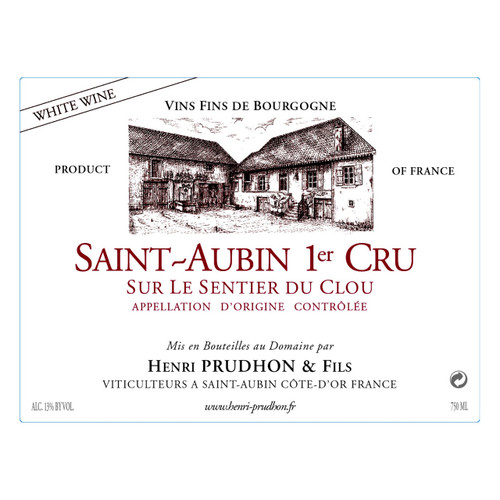 Henri Prudhon & Fils Saint-Aubin Blanc 1er Cru Sur le Sentier du Clou  2023 750ml