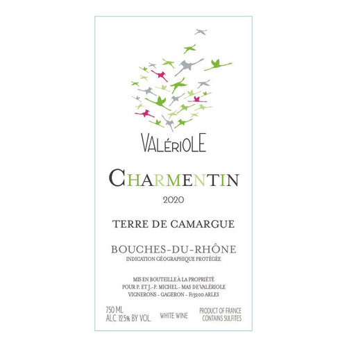 Mas de Valeriole Charmentin IGP Bouches-du-Rhone - Terre de Camargue Blanc  2025 750ml