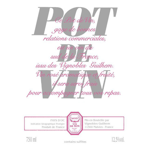 Product image for Chateau Guilhem Pays d'Oc Pot De Vin Rose 2025 750ml