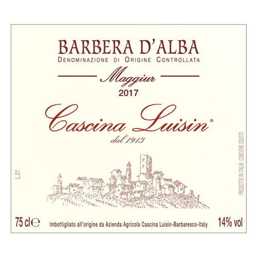 Product image for Cascina Luisin Barbera d'Alba Maggiur 2021 750ml