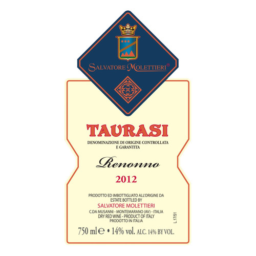 Product image for Molettieri Taurasi Renonno 2018 750ml