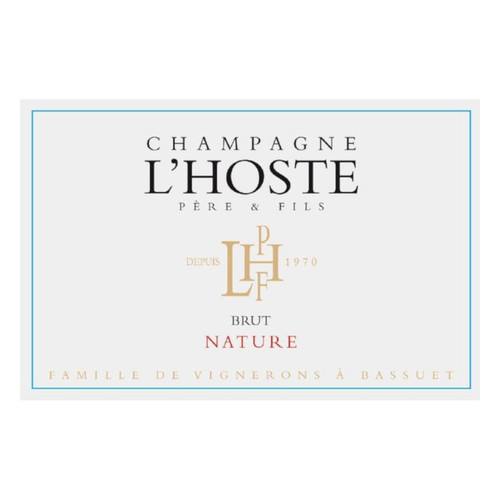 Product image for Champagne L'Hoste Pere et Fils Champagne Brut Nature 750ml