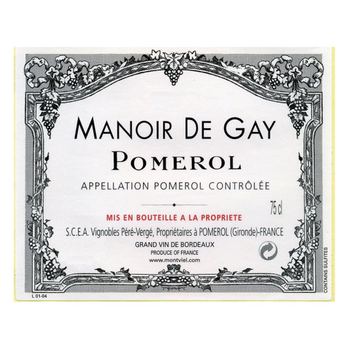 Product image for Chateau Le Gay Pomerol Manoir De Gay 2020 750ml