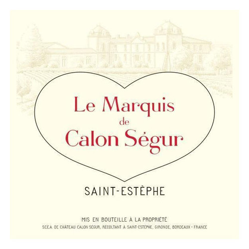 Product image for Chateau Calon-Segur Saint-Estephe Le Marquis De Calon-Segur 2023 750ml