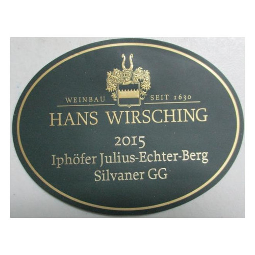 Product image for Hans Wirsching Franken Silvaner Deutscher Qualitatswein Trocken Iphofer Julius-Echter-Berg GG 2022 750ml