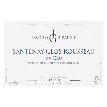 Product image for Domaine Jacques Girardin Santenay 1er Cru Clos Rousseau 2022 375ml