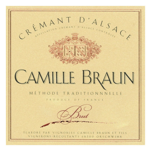 Product image for Domaine Camille Braun Cremant d'Alsace Brut Methode Traditionnnelle 750ml