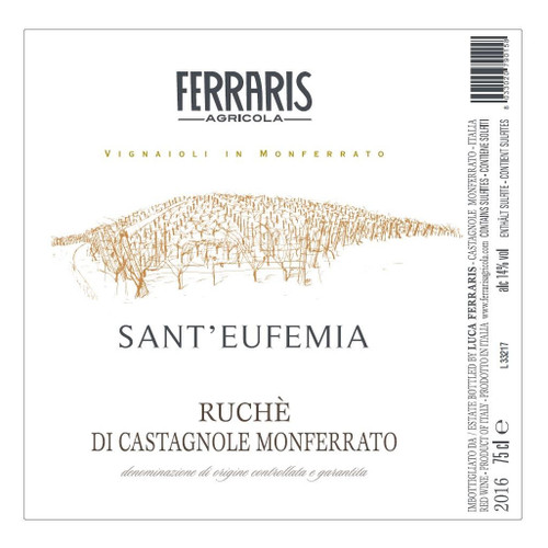 Product image for Ferraris Agricola Ruche Di Castagnole Monferrato Sant'Eufemia 2025 750ml