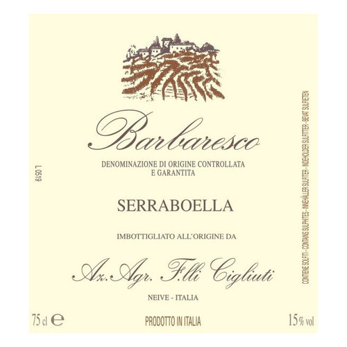 Product image for Cigliuti Barbaresco Barbaresco Serraboella 2022 750ml