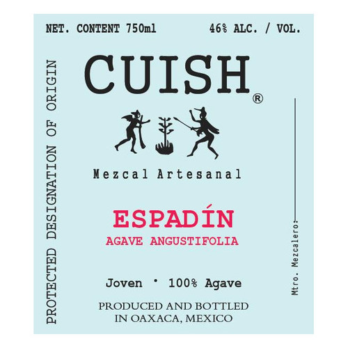 Product image for Mezcales Cuish Espadin Mezcal Artesanal 100% Agave Angustifolia 750ml