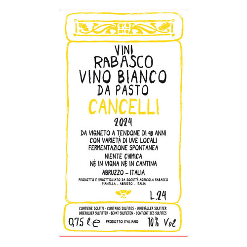 Product image for Rabasco Abruzzo Cancelli Vino Bianco 2025 750ml