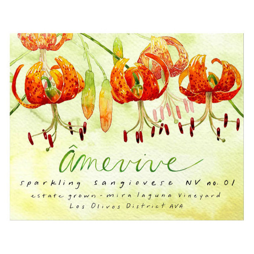 Product image for Amevive Wine Sparkling Sangiovese Mira Laguna Vineyard NV 01 Los Olivos District 750ml