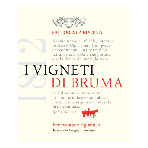 Product image for Fattoria La Rivolta Beneventano Aglianico I Vigneti Di Bruma 2024 750ml
