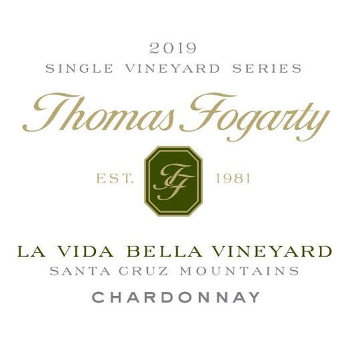 Product image for Thomas Fogarty Chardonnay La Vida Bella Vineyard Santa Cruz Mountains (2021) 2021 750ml