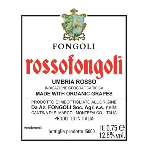 Product image for Fongoli Umbria Rosso Rossofongoli 2024 750ml