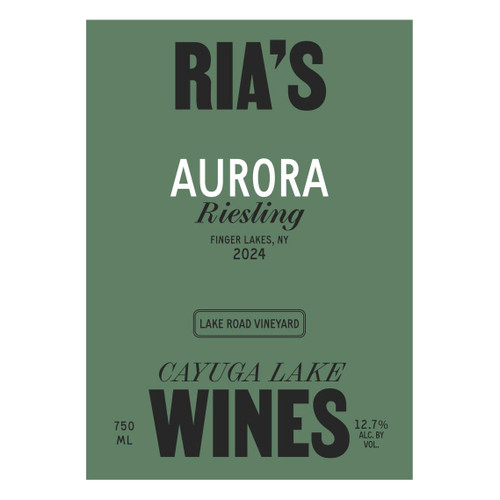 Product image for Ria's Wines Riesling Aurora Lake Road Vineyard Cayuga Lake 2025 750ml