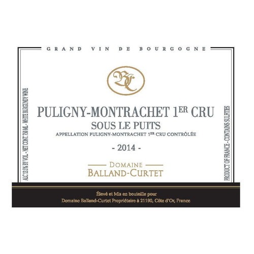Product image for Domaine Balland-Curtet Puligny-Montrachet 1er Cru Sous Le Puits (2024) 2024 750ml