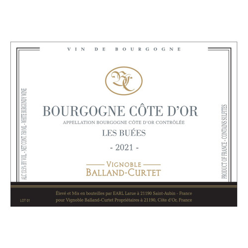 Product image for Domaine Balland-Curtet Bourgogne Cote D'Or Vignoble Les Buees 2024 750ml