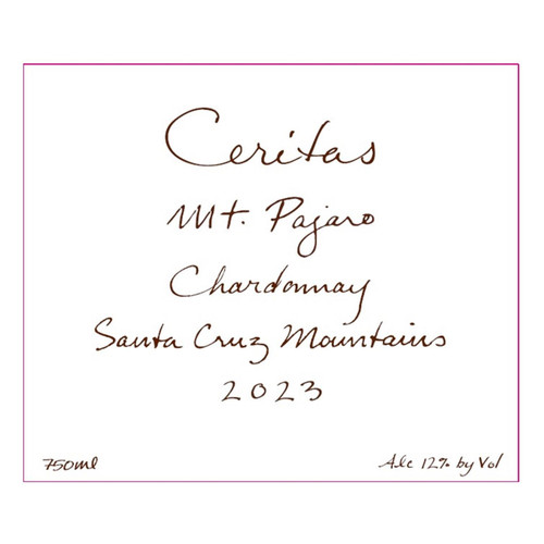 Product image for Ceritas Wines Chardonnay Mt. Pajaro Santa Cruz Mountains 2023 750ml