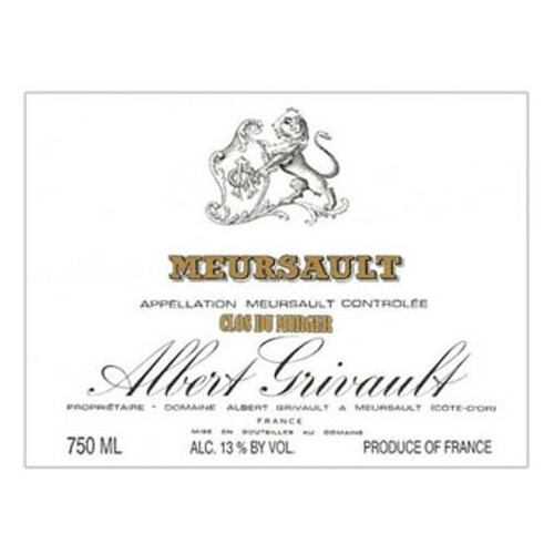 Product image for Domaine Albert Grivault Meursault Clos du Murger 2024 750ml
