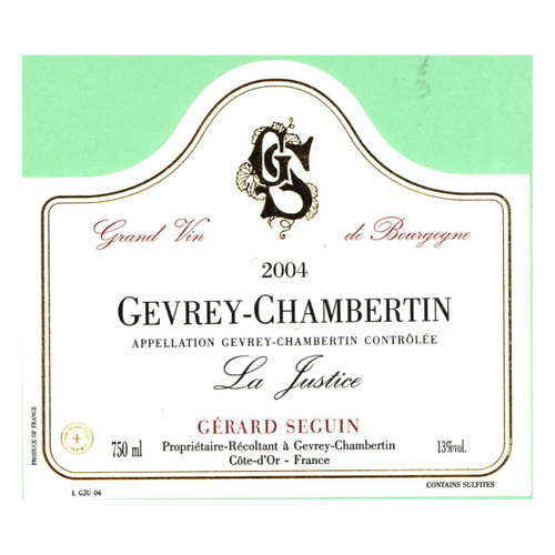 Product image for Domaine Gerard Seguin Gevrey-Chambertin La Justice 2024 750ml