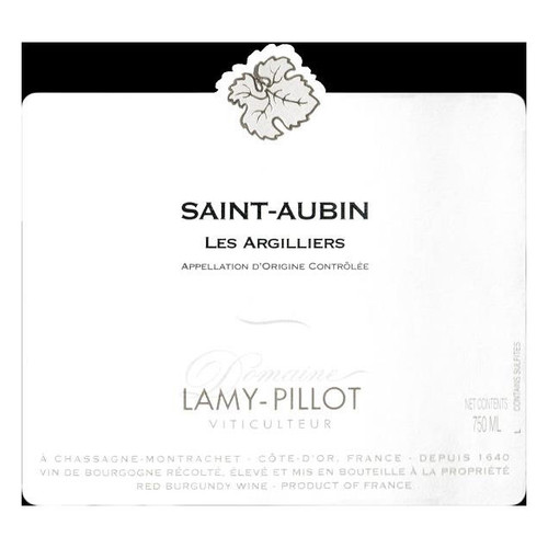 Product image for Domaine Lamy-Pillot Saint-Aubin Les Argilliers 2023 750ml