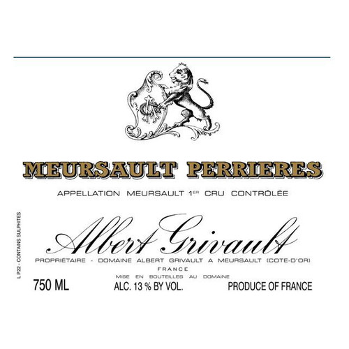 Product image for Domaine Albert Grivault Meursault 1er Cru Perrieres 2024 375ml
