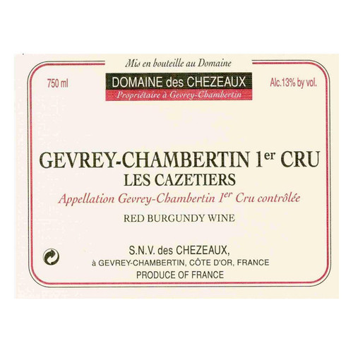 Product image for Domaine des Chezeaux Gevrey-Chambertin 1er Cru Les Cazetiers 2023 750ml