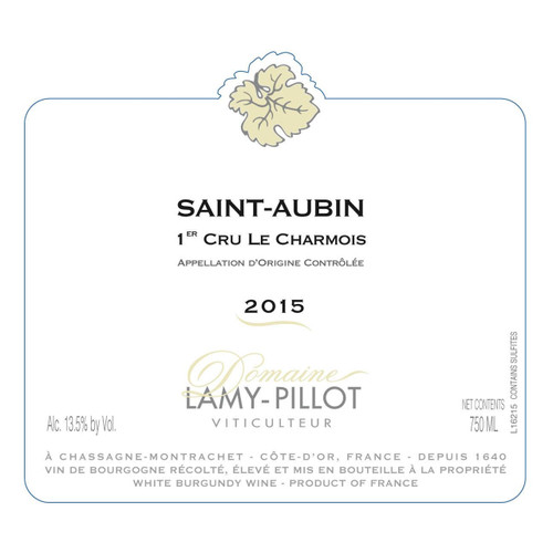 Product image for Domaine Lamy-Pillot Saint Aubin 1er Cru Le Charmois 2023 750ml