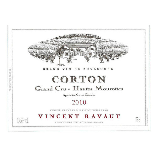 Product image for Domaine Vincent Ravaut Corton Grand Cru Hautes Mourottes 2023 750ml