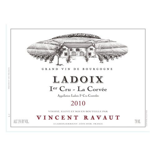 Product image for Domaine Vincent Ravaut Ladoix 1er Cru La Corvée 2022 750ml