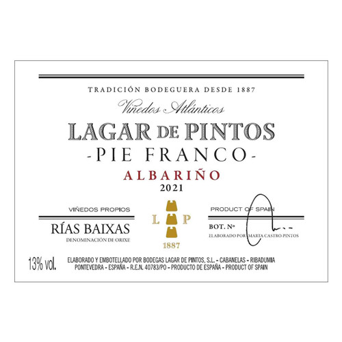 Product image for Lagar de Pintos Rías Baixas Albariño Pie Franco (2021) 2023 750ml