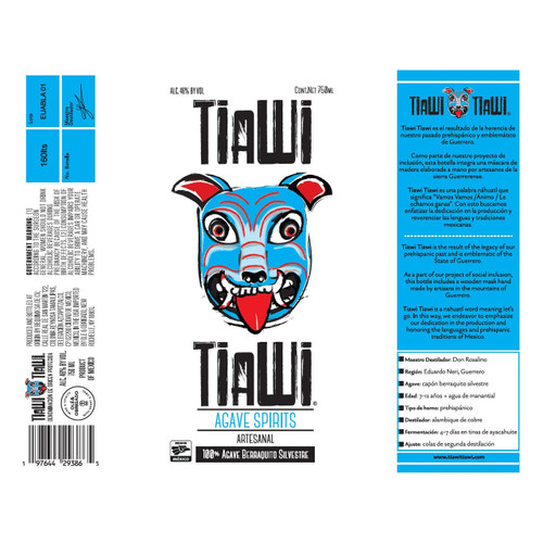 Product image for Tiawi Tiawi Artesanal 100% Agave Berraquito Silvestre 750ml