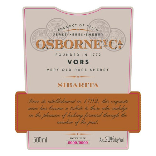 Product image for Bodegas Osborne Jerez-Xérès-Sherry 30 Years Sibarita Oloroso VORS 500ml