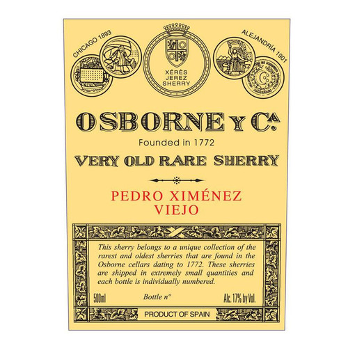 Product image for Osborne Pedro Ximénez Viejo Very Old Rare Sherry Jerez-Xérès-Sherry 500ml