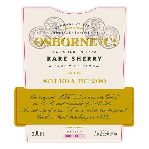 Product image for Osborne Solera Oloroso BC 200 Jerez-Xérès-Sherry 500ml