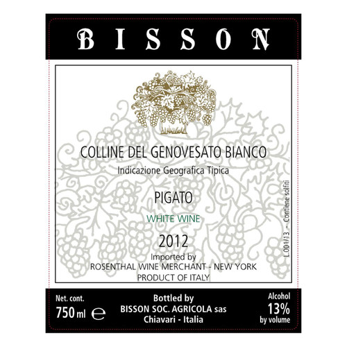 Bisson Pigato Colline del Genovesato Bianco 2025 750ml
