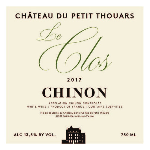 Chateau du Petit Thouars Le Clos Chinon Blanc 2024 750ml