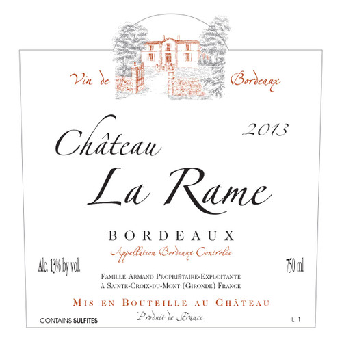 Chateau La Rame Bordeaux Rouge 2023 750ml