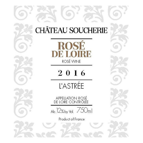 Chateau Soucherie Rose de Loire Cuvee L'Astree 2025 750ml