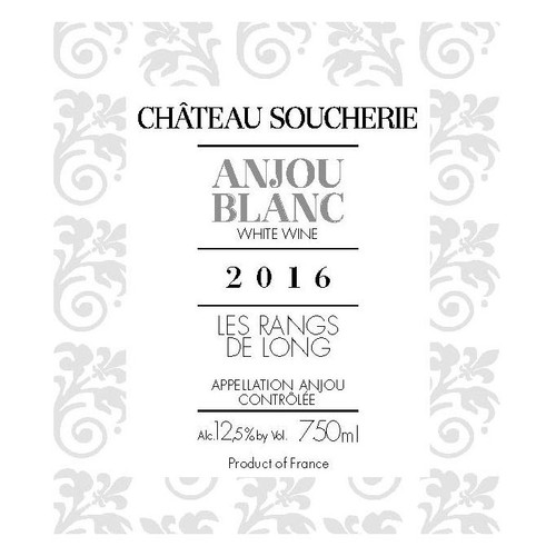 Chateau Soucherie Anjou Blanc Les Rangs de Long 2025 750ml
