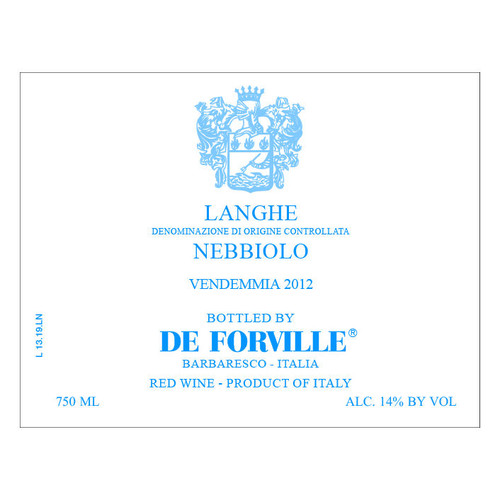 DeForville Langhe Nebbiolo 2025 750ml