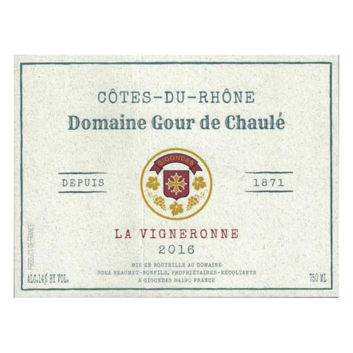 Domaine Gour de Chaule Cotes du Rhone Rouge La Vigneronne 2024 750ml